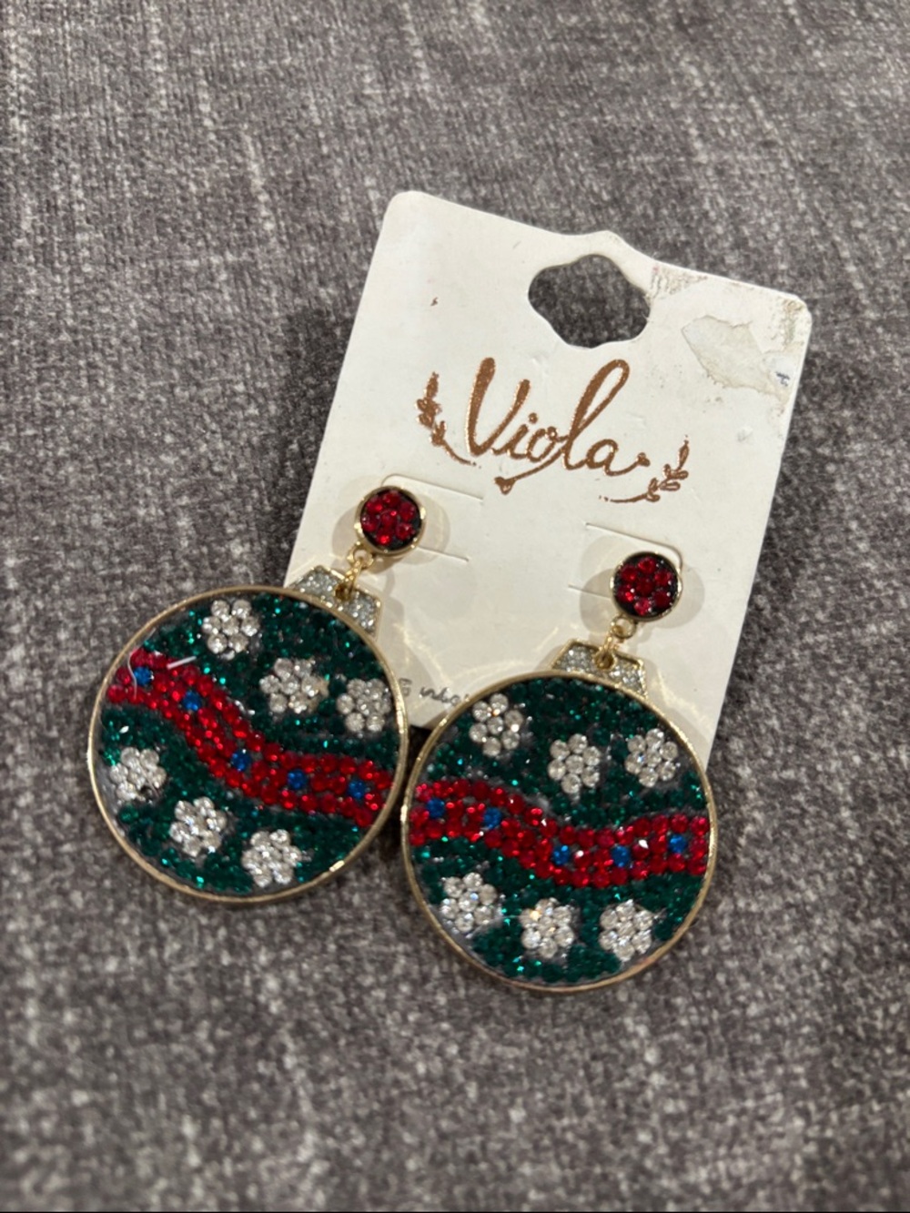 Christmas ornament earrings